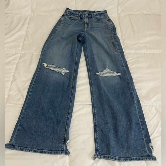 American Eagle Outfitters Denim - New American Eagle Sz 000 Regular/ 23w CURVY DREAMY BAGGY WIDE LEG High Rise